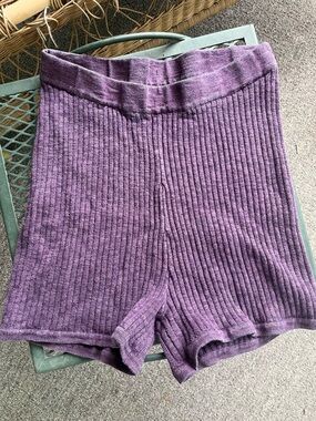 Free People Beach Women’s Ribbed Knit Purple Lounge Shorts
